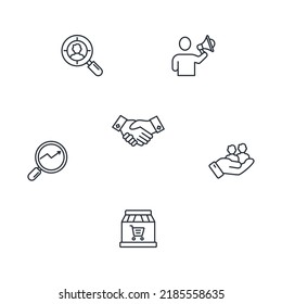 Inbound Marketing icons set . Inbound Marketing pack symbol vector elements for infographic web