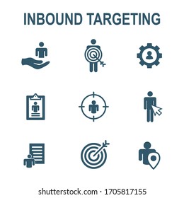 Inbound Marketing Icons with targeting imagery to show buyers and customers