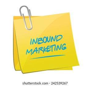 inbound marketing memo post illustration design over a white background