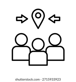 Inbound Outline Icon Vector Illustration