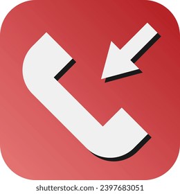 Inbound Vector Glyph Gradient Background Icon For Personal And Commercial Use.
