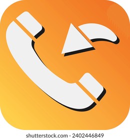 Inbound Vector Glyph Gradient Background Icon For Personal And Commercial Use.

