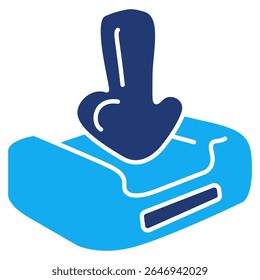 Estilo de vetor do ícone 3d da caixa de entrada para o estilo de Dualtone da interface do usuário da comunicação.