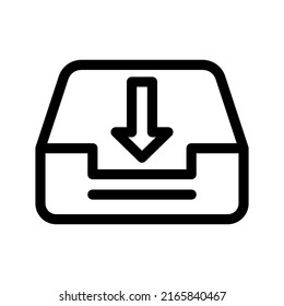 Inbox Archive Icon Vector Symbol Design Illustration