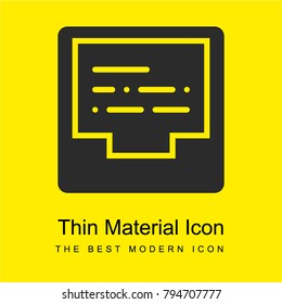 Inbox bright yellow material minimal icon or logo design