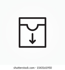 inbox cabinet archive sign icon design vector illustration