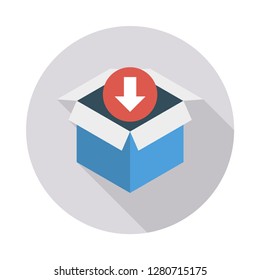 inbox  carton  arrow 
