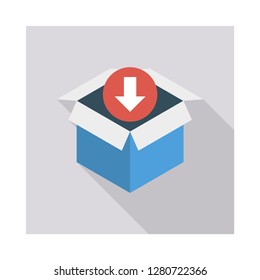 inbox  carton  arrow 