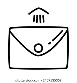 inbox chat of package shipping and delivery in doodle icons