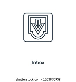 Inbox concept line icon. Linear Inbox concept outline symbol design. This simple element illustration can be used for web and mobile UI/UX.