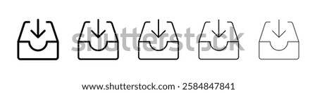 Inbox download icon Vector logo sign