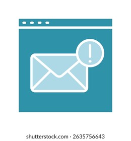 Inbox dual tone blue color, mini illustration icon. use for modern concept, print, UI, UX kit, web and app development. Vector related to account management, ecommerce, banking and finance.