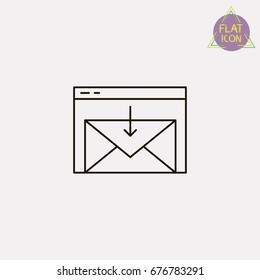 inbox email line icon