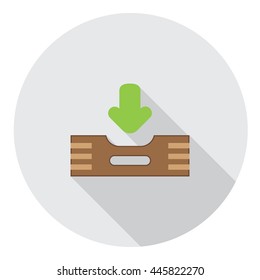 Inbox Files FLat Style Design Icon