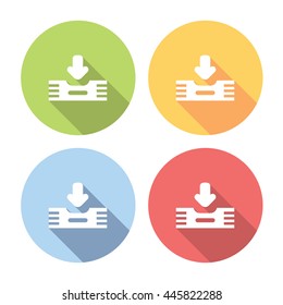 Inbox Files FLat Style Design Icons Set