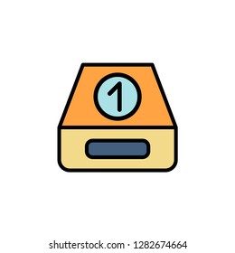Inbox flat vector icon sign symbol