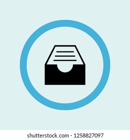inbox full icon symbol. Premium quality isolated inbox full vector icon in trendy style. inbox full element.