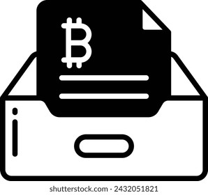 Inbox glyph and line vector illustration