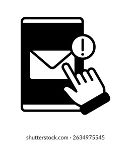 Inbox glyph, mini illustration icon. use for modern concept, print, UI, UX kit, web and app development. Vector related to account management, ecommerce, banking and finance.