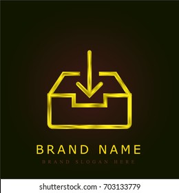 Inbox golden metallic logo