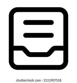 inbox icon with black color