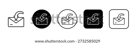 Inbox Icon With Black And White Background