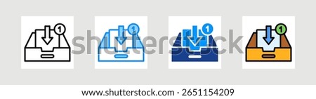Inbox Icon Collection Set Multiple Style