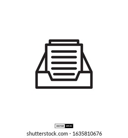 Inbox icon, design inspiration vector template for interface and any purpose