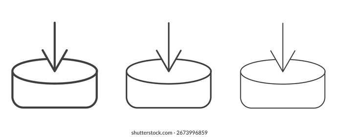 Diseño del icono de la bandeja de entrada, conveniente para el Web, las infografías, la interfaz y los App.
