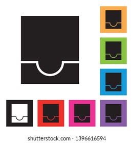 Inbox Icon with Different Color Background
