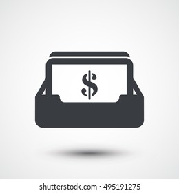 Inbox icon with dollar sign