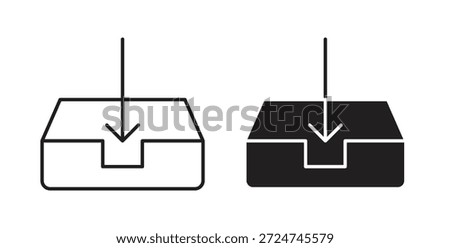 Inbox icon. filled flat sign for mobile concept and web design