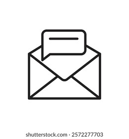 Inbox icon Flat vector set outline