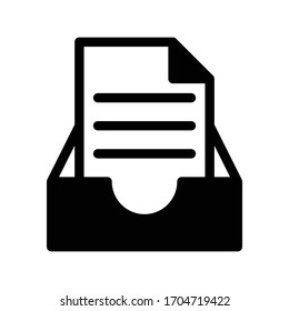 Inbox icon glyph vector design