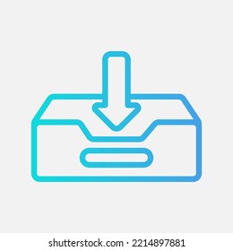 Inbox icon in gradient style about email, use for website mobile app presentation