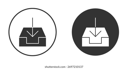 Ilustración de icono de bandeja de entrada. Gráficos de Vector de píxeles - Vector.