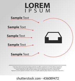 inbox icon. inbox infographics template