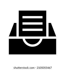 Inbox icon isolated on white background
