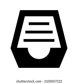 Inbox icon isolated on white background