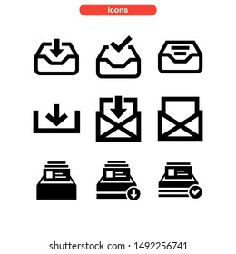 inbox icon isolated sign symbol vector illustration - Collection of high quality black style vector icons
