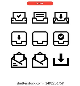 inbox icon isolated sign symbol vector illustration - Collection of high quality black style vector icons
