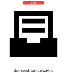 inbox icon isolated sign symbol vector illustration - high quality black style vector icons
