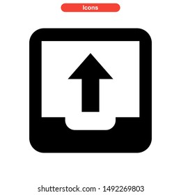 inbox icon isolated sign symbol vector illustration - high quality black style vector icons
