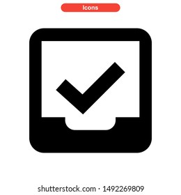 inbox icon isolated sign symbol vector illustration - high quality black style vector icons
