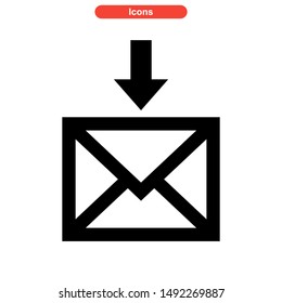 inbox icon isolated sign symbol vector illustration - high quality black style vector icons
