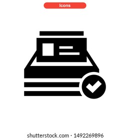 inbox icon isolated sign symbol vector illustration - high quality black style vector icons
