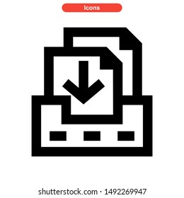 inbox icon isolated sign symbol vector illustration - high quality black style vector icons
