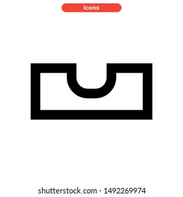 inbox icon isolated sign symbol vector illustration - high quality black style vector icons
