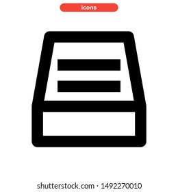 inbox icon isolated sign symbol vector illustration - high quality black style vector icons
