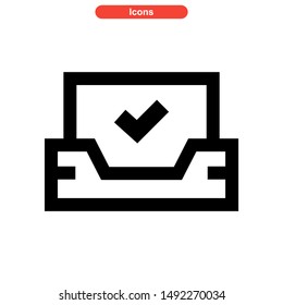 inbox icon isolated sign symbol vector illustration - high quality black style vector icons
